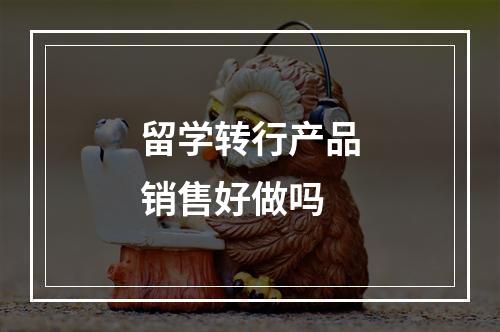 留学转行产品销售好做吗