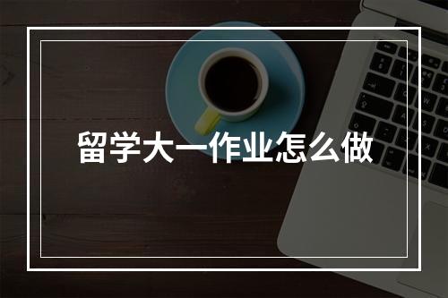 留学大一作业怎么做