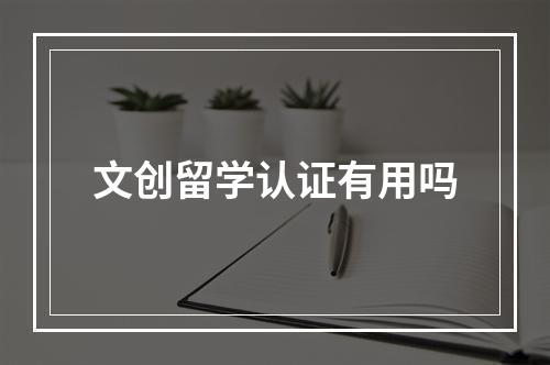 文创留学认证有用吗