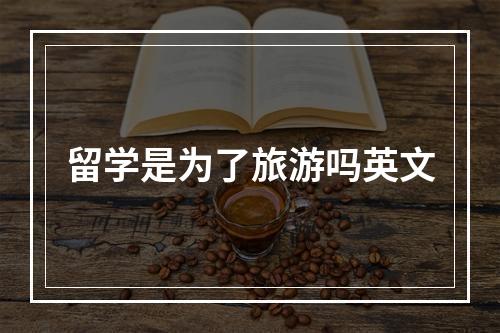 留学是为了旅游吗英文