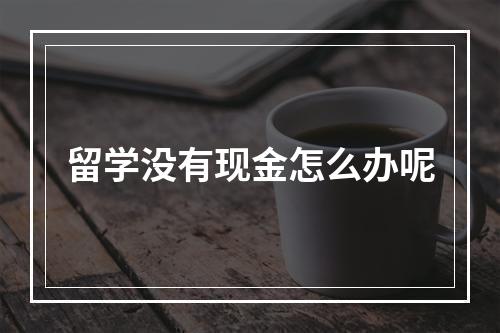 留学没有现金怎么办呢