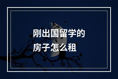 刚出国留学的房子怎么租