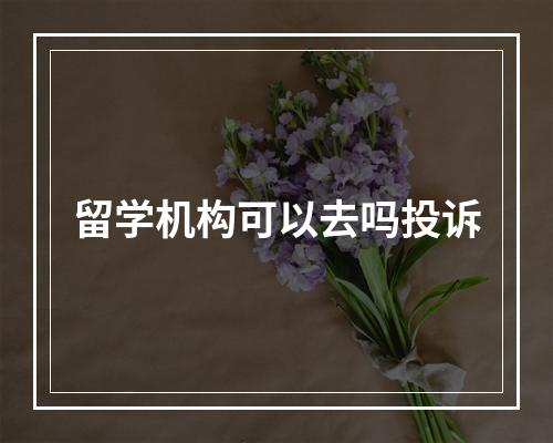 留学机构可以去吗投诉