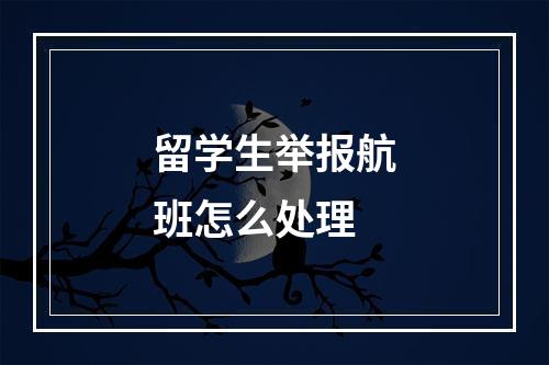 留学生举报航班怎么处理