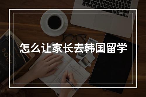 怎么让家长去韩国留学