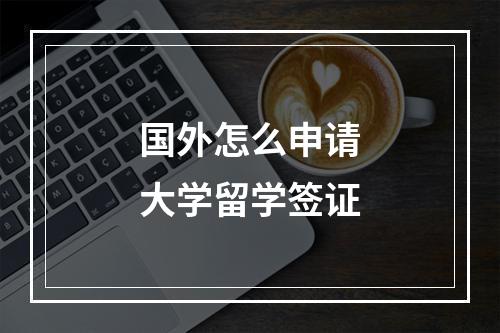 国外怎么申请大学留学签证