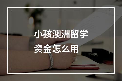 小孩澳洲留学资金怎么用