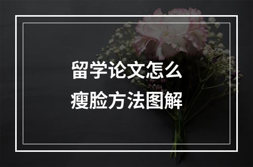 留学论文怎么瘦脸方法图解