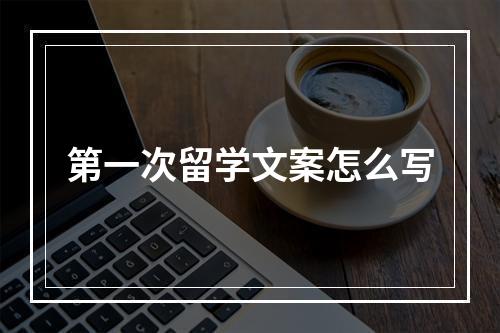 第一次留学文案怎么写