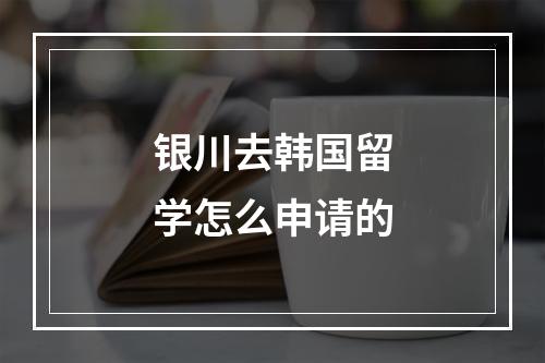 银川去韩国留学怎么申请的