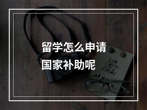 留学怎么申请国家补助呢