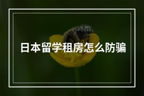 日本留学租房怎么防骗