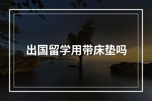 出国留学用带床垫吗