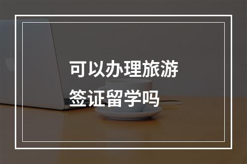 可以办理旅游签证留学吗