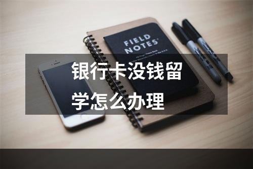 银行卡没钱留学怎么办理