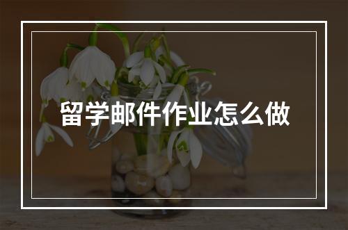 留学邮件作业怎么做