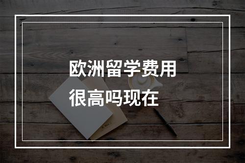 欧洲留学费用很高吗现在