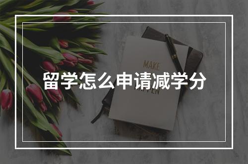 留学怎么申请减学分