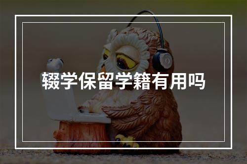 辍学保留学籍有用吗