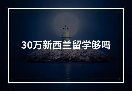 30万新西兰留学够吗