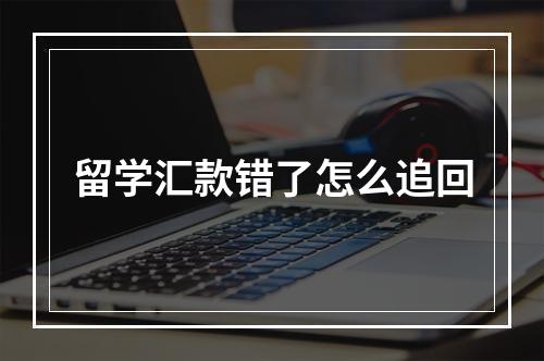 留学汇款错了怎么追回