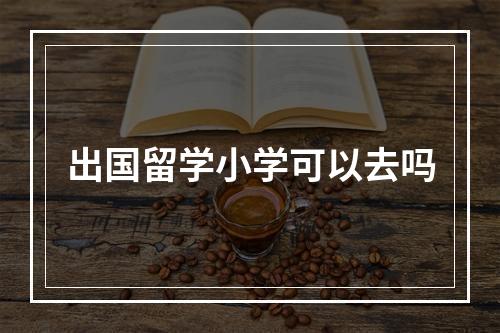 出国留学小学可以去吗