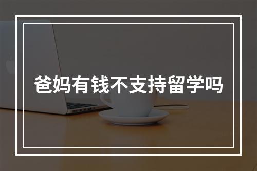 爸妈有钱不支持留学吗