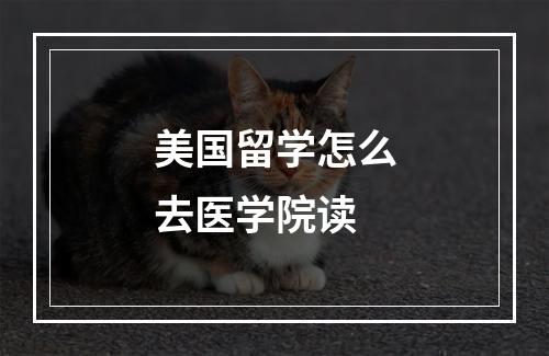 美国留学怎么去医学院读