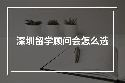 深圳留学顾问会怎么选