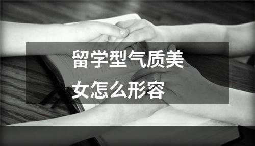 留学型气质美女怎么形容