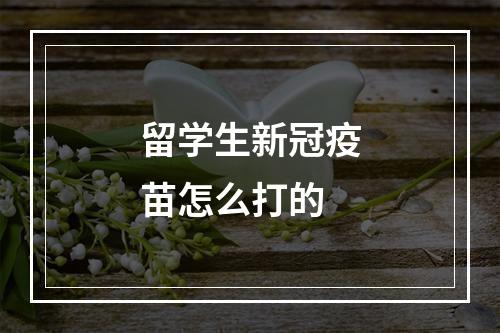 留学生新冠疫苗怎么打的