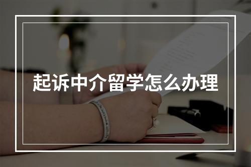 起诉中介留学怎么办理