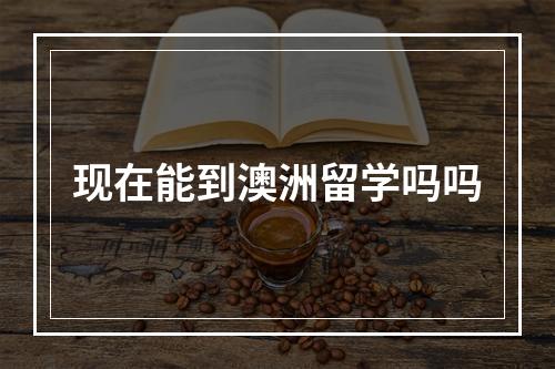 现在能到澳洲留学吗吗