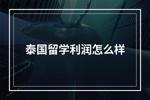 泰国留学利润怎么样