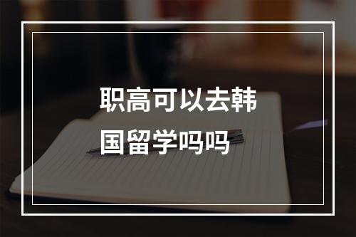 职高可以去韩国留学吗吗