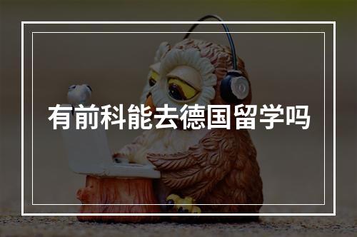 有前科能去德国留学吗