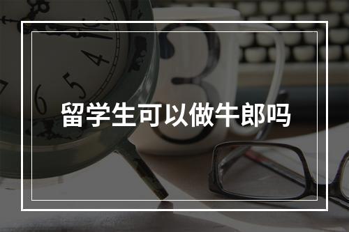 留学生可以做牛郎吗