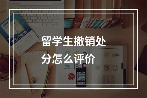 留学生撤销处分怎么评价