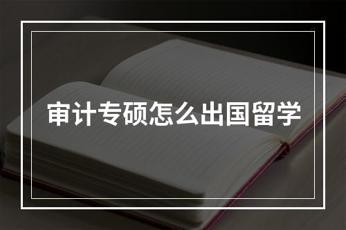 审计专硕怎么出国留学