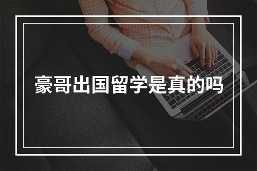 豪哥出国留学是真的吗