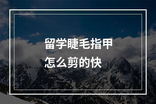 留学睫毛指甲怎么剪的快