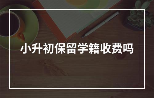 小升初保留学籍收费吗