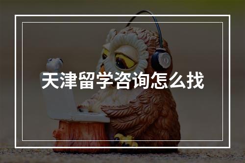 天津留学咨询怎么找