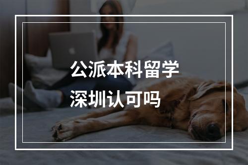 公派本科留学深圳认可吗