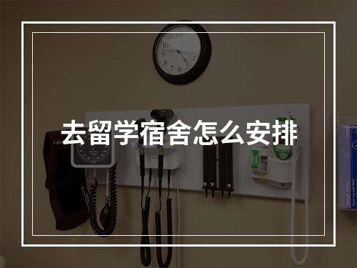 去留学宿舍怎么安排