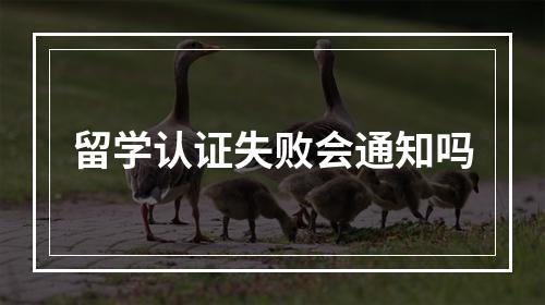 留学认证失败会通知吗