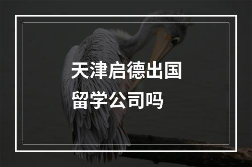 天津启德出国留学公司吗