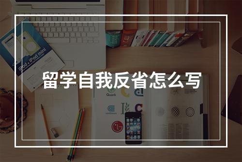 留学自我反省怎么写