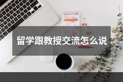 留学跟教授交流怎么说