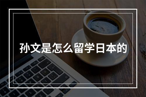 孙文是怎么留学日本的